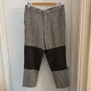 ASOS Men's Gray and Black Wool Pants